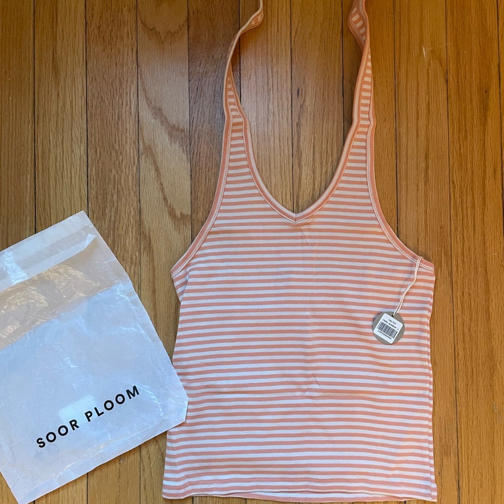 NWT Soor Ploom Striped Halter Top size 8